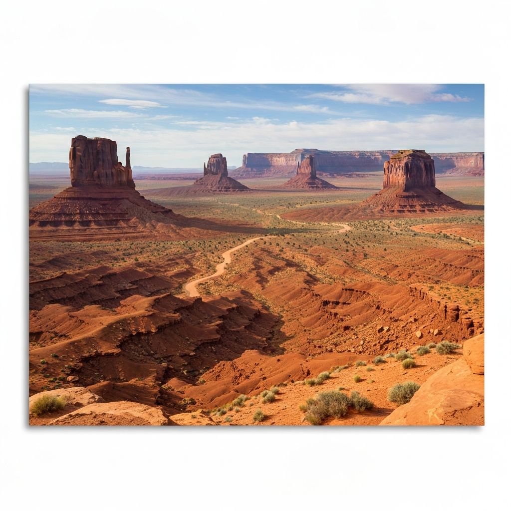 Panoramic view of Monument Valley
